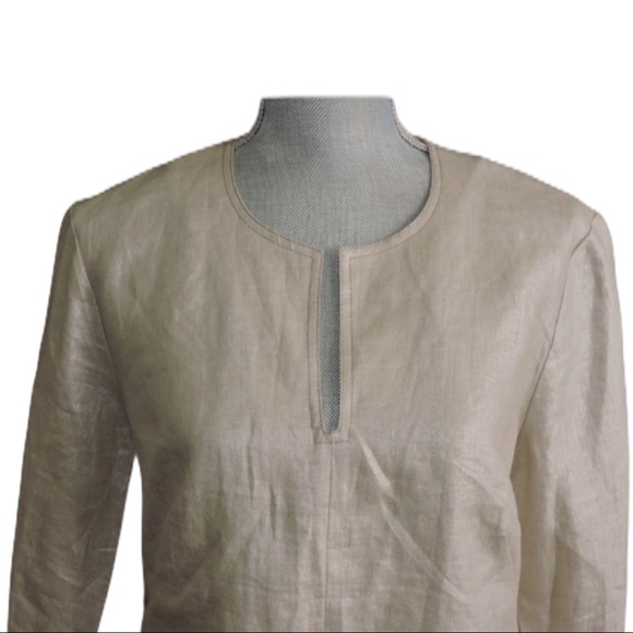 Talbots Linen Tunic Top Size 12 - Picture 2 of 7